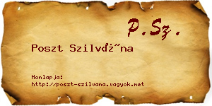 Poszt Szilvána névjegykártya